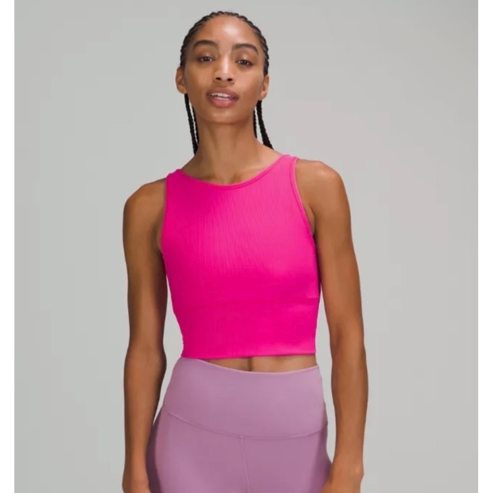 Lululemon Power Pivot Tank Top *Everlux Reversible Sonic Pink Womens Size 6
